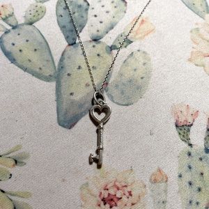 Tiffany and Co Mini Heart Key Necklace